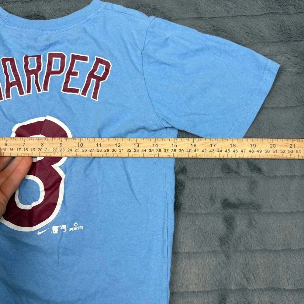 Nike Kids Philadelphia Phillies Bryce Harper 3 T-Shirt Light Blue Medium 10-12